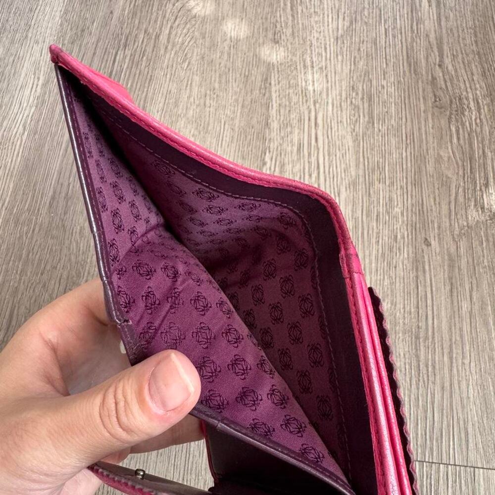 Vintage Magenta Loewe Trifold Anagram Wallet - Picture 4 of 8